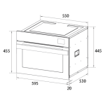 Rasonic 樂信 RSG-R80G 50公升 45厘米 嵌入式二合一上下底火蒸焗爐 (上下發熱線 + 內置自動烹調食譜 + 120°C高溫蒸氣)